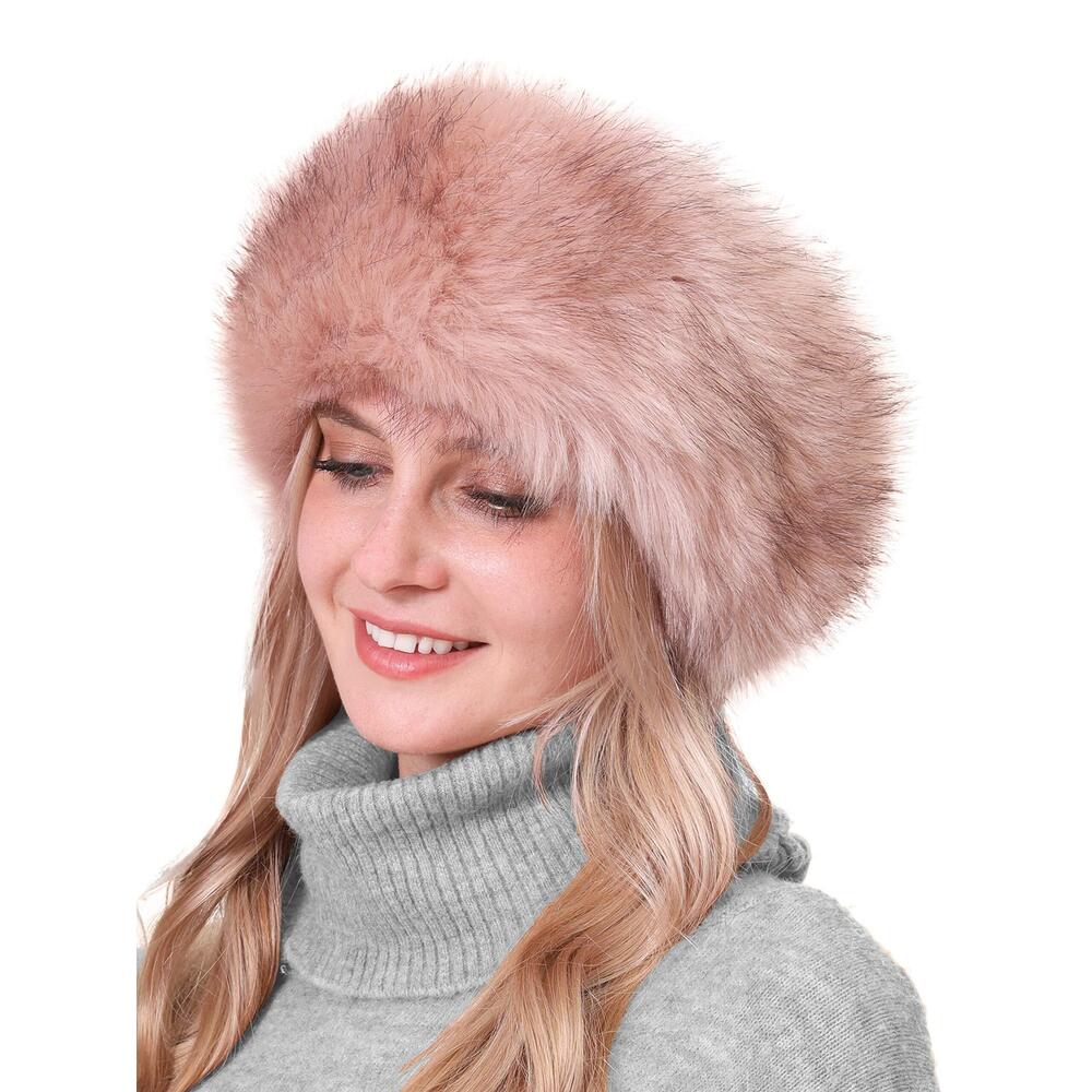 8941 Faux Fur Headband With Elastic For Women's Winter Earwarmer - Picture 2 of 4